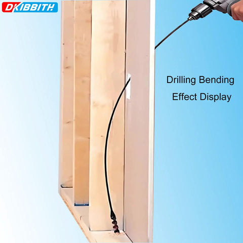 Pro Grade Flexible Installer Drill Bit For Pulling Wires Through Walls Ceilings And Sidewalks, 54 Inch Length in use