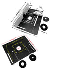 Battle Ready Aluminum Router Table Insert Plate With Dead On Precision Templates And Angled Mounting Base For Lock Step Cuts, 240x200 mm, sturdy design.