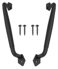 Two Pack 12 Inch Diamond Tapered Barn Door Handles Black Cast Iron Pulls For Sliding Doors Gates Sheds Fences Closets Indoor Outdoor Farmhouse Hardware Built Tough Rust Resistant Matte Black Finish