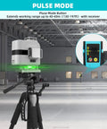Self Leveling 4D Laser Level With 4X 360 Cross Lines Green Beam 197 Ft Range For Tiling And Ceiling Installations on tripod