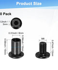 Product size details of Ten Pack M8 X 12Mm Hex Drive Socket Cap Bolts With Barrel Nuts for furniture assembly, showing dimensions.