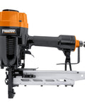 Pneumatic 9-Gauge 2-Inch Fencing Stapler With T-Handle Adjustable Belt Hook And Case side view