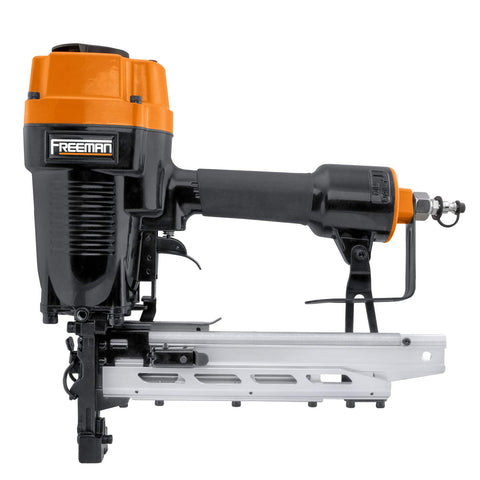 Pneumatic 9-Gauge 2-Inch Fencing Stapler With T-Handle Adjustable Belt Hook And Case side view