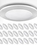 4 Inch LED Flush Mount Ceiling Light Dope Bright Wet Rated Dimmable 650 Lumens 10W Equivalent to 85W CRI 90 4000K Brushed Nickel