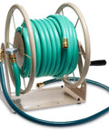 Built Tough Heavy Duty Steel Garden Hose Reel Wall And Floor Mount, 200 Ft Capacity Of 5/8 Inch Hose, Industrial Grade