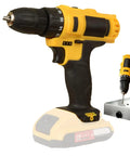 Heavy Duty Cordless Drill Kicking Serious Torque For Woodworking And Diy Projects quick change chuck detailed view with battery