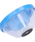 Hassle Free Shockproof Drill Dust Collector Clip Fits 4 To 10mm Bits With Screw Off Clear Cover, blue and transparent design.