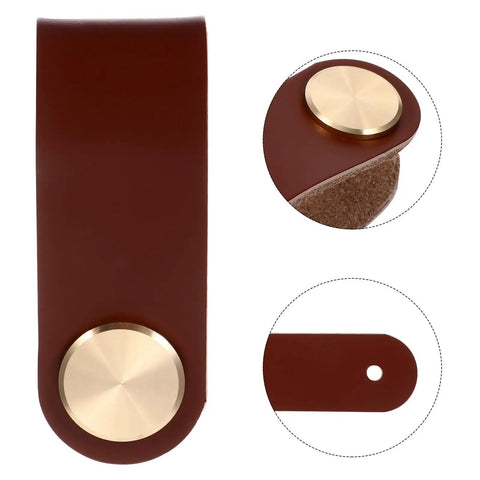 2 Pack Classic Brown Cabinet Door Handles No Fuss Single Hole Mount Solid Brass Drawer Pulls For Wardrobes And Furniture Easy