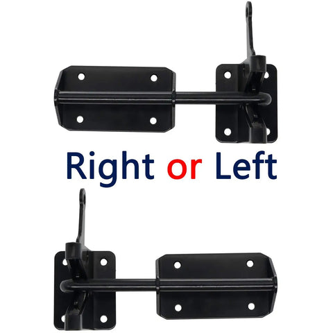 Heavy Duty Gate Latch for Wood, Metal, and Vinyl Fences That Stays Tough and Safe, right or left install options shown