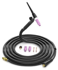 TIG Welding Torch WP17V Four Meter Welder Gun For Lift TIG Arc, Air Cooled 140 Amp Workhorse Torch With Europe Plug coiled