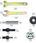 Electric Drill To Angle Grinder Adapter Kit With 6mm And 10mm Variable Shaft Mandrel Including 2 Wrenches Flange Nuts