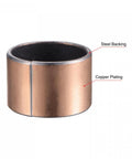 Heavy Duty Sleeve Bearing 28mm Bore 32mm OD 20mm Long Oilless Plain Bushing Carbon Steel Base With Bronze Sintered Finish close-up.