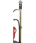 Heavy Duty Pneumatic Oil Pump Kit With 50 Foot Retractable Air Hose Reel 3.7 GPM showcasing the metal pump assembly.