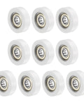 Ten Pack Nylon Guide Pulley Rollers With Ball Bearings Slick Action Built For 10mm Shafts 38mm Wheels And Knockout DIY Builds No Brainer Swap Any Weekend Project, 10 white rollers with ball bearings