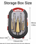 Must-Have Titanium-Coated Drill Bit Set For DIY Pros; Heavy Duty Bearing Steel Twist Bits Kill Through Wood Metal And More Like A Boss With Smooth Step Design And Snazzy Case Included. storage box, 165mm x 110mm