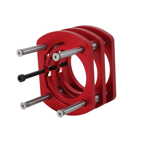 Router Lift Base Aluminum Alloy Insert Plate With Crank Handle And 4 Jaw Clamping For Small Trimming Machines 2.008 Inch Lift Precision Router Table Build, red aluminum insert plate with steel rods