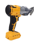 Hamwesh Cordless Metal Shear Heavy Duty Electric Scissors With 360 Degree Pivoting Head And Variable Speed side view showing ergonomic grip and cutting blade.
