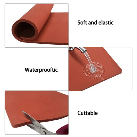 Silicone Heat Press Mat 24x16 Inch Double Sided Fireproof And Heat Resistant Up To 572F Washable Pad showing flexibility and cutability