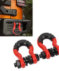 Beefed Up D Ring Shackle 5952 Lbs Towing Capacity Seven Eighth Inch Screw Pin Anchor Shackle For Off Road Winch Recovery With Isolator And Washer