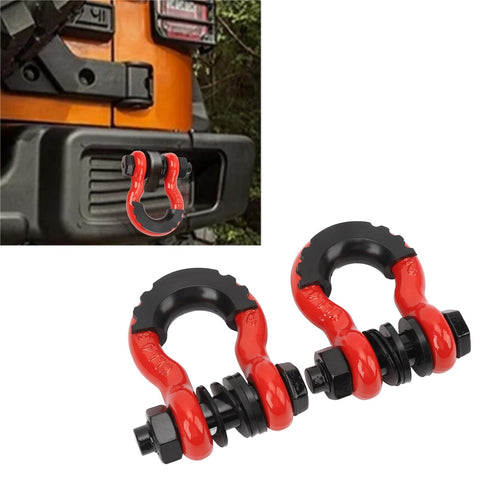 Beefed Up D Ring Shackle 5952 Lbs Towing Capacity Seven Eighth Inch Screw Pin Anchor Shackle For Off Road Winch Recovery With Isolator And Washer