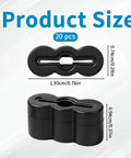 20 Pack Heavy Duty Rubber Drawer End Stoppers Cabinet Slide Bumpers Super Tough showing size dimensions 1.93cm and 0.74cm.
