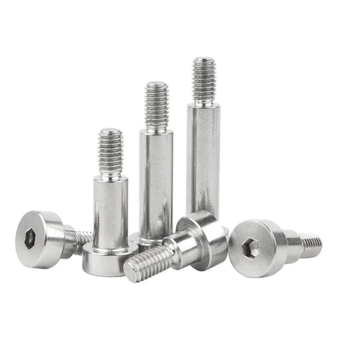 Heavy Duty Hex Socket Cap Head Roller Shoulder Screws Set In 304 Stainless Steel M2.5 To M12 Metric Threads And 45mm Length D4xM3 Five Pack