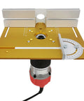 Rock Solid Aluminum Router Table Kit With Dead Nuts Precision Miter Gauge and Dual Scale Insert Plate for Bullseye Woodworking Cuts