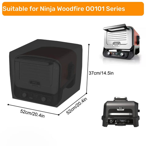 Waterproof Pizza Oven Cover for OO101 Wood Fired Outdoor Pizza Oven, 600D Oxford, dimensions 23x18x15.5 inches shown with oven