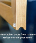 Close-up of a cabinet with soft close door hinge, showcasing smooth closing, part of Soft Close Cabinet Door Hinges 20 Pack.