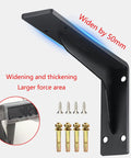 Heavy Duty Metal Shelf Brackets For Wall Mount Storage Straight Up Zero Fuss Setup showcasing a robust black support with fasteners.