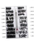 Two Piece Miniature Screw Set With Countersunk Round Screws For Small Machines Notebooks And Glasses Repair shown in storage box