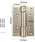 Heavy Duty Stainless Steel Door Hinges For Furniture Drawers Cabinets with precise dimensions and screws for installation.
