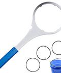 Heavy Duty Metal Water Filter Wrench And 3 Pack 151122 Buna-N O-Rings Go-To Replacement Kit For Pentek And Culligan Housings With 7 Gauge Steel Wrench And 5.93 Inch ID