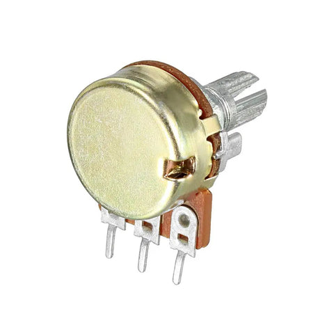 50K Ohm Variable Resistor Potentiometer For Audio Gear And Amplifiers With Six Point Seven Millimeter Thread Single Coil Film