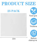 Clear Poly Meat Lug Liners Set, 25 Count, 21x22 Inch, 2.5 Mil Food Grade Tub Liners with food grade and thickened features.