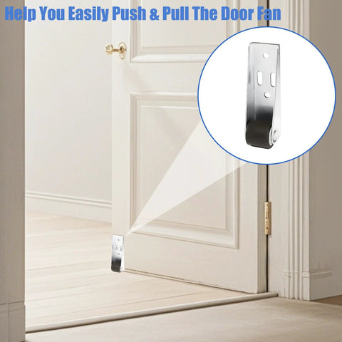 Low Profile 0.9 Inch Caster Wheels Set Of 4 With Long Brackets installed on door, supporting easy movement, smooth rollers visible