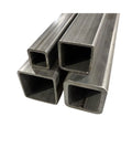 Group of 304 Stainless Steel Square Tubes, 1.5 x 1.5 inch, 18 inch length with 0.120 inch wall, ideal for DIY projects and metalworking.