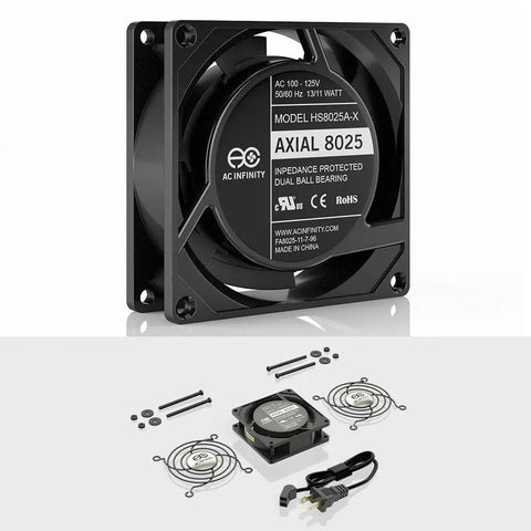 Dual 120mm Muffin Fan With Speed Controller For Doorways And Rooms UL Certified Quiet Air Circulation For Wood Stoves And Fireplaces