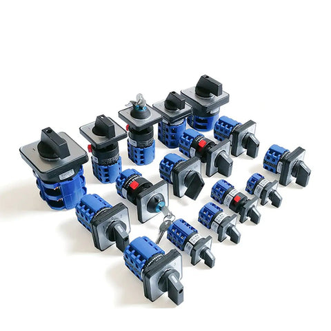 Heavy Duty 2 Position Changeover Switch With 8 Terminals For 440V 20A Power Transfer Rotary Cam Selector Ideal For Motors Water Pumps And Generators Flame Retardant PC Housing Copper Contacts Silver Alloy For Low Arc High Temp Resistance, rotary cam switch set