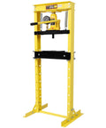 Hardcore 12 Ton Hydraulic Shop Press With Pressure Gauge And Rock Solid Steel Frame Bottle Jack Rig for automotive repair.