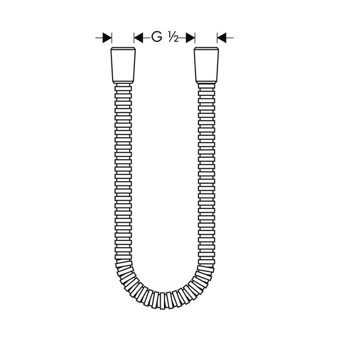 Diagram of 80 Inch Chrome Handheld Shower Hose Replacement With Easy Fit No Twist Design Luxury Modern Look Durable Metal