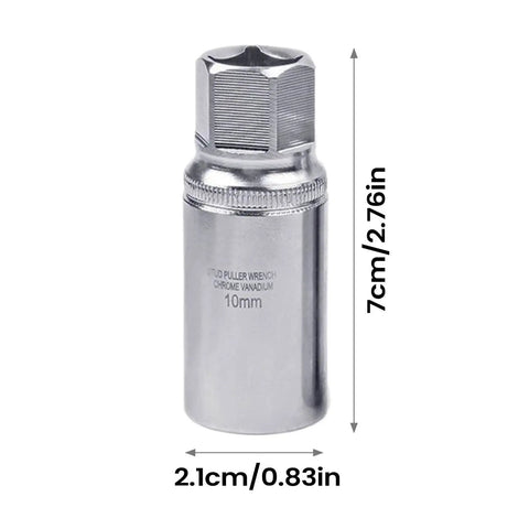 Heavy Duty Bolt Extractor Kit Made From Chrome Vanadium Steel For Tough Jobs, Perfect Universal Screw Remover Tool To Pull Broken Bolts Fast And Easy In Your Garage, 10mm
