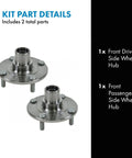 Front Wheel Hub Assemblies Set For 2002 2003 Nissan Sentra SER SER Spec V Limited Edition 2004 2005 2006 L4 Two Point Five Liter