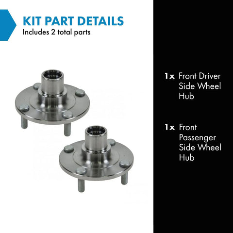 Front Wheel Hub Assemblies Set For 2002 2003 Nissan Sentra SER SER Spec V Limited Edition 2004 2005 2006 L4 Two Point Five Liter
