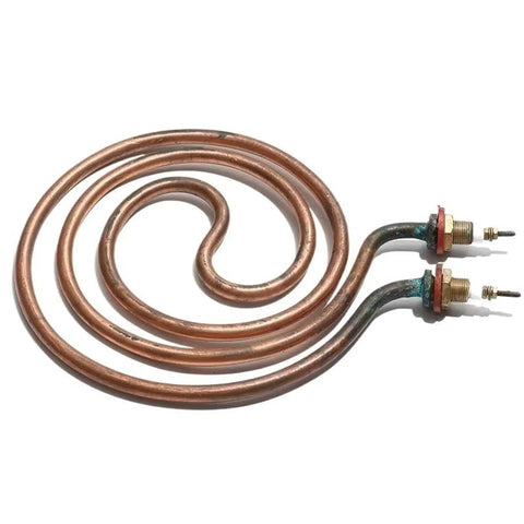 Heavy Duty Copper Circular Water Tank Heating Element 220V 2000W Liquid Boiler Replacement Tube with coiled design.
