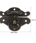 Old School Retro Decorative Jewelry Box Hasp Latch With Screws Zinc Alloy Antique Small Box Clasp Hardware