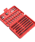 Huge 100 Piece Magnetic Screwdriver Bit Set With Hex Star Security Bits Perfect For Power Drills And Hand Drivers Versatile Tool Kit For Any Home Project, red case