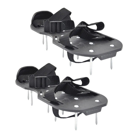 Lawn Aerator Shoes 2 Pack For Grass With One Point Six Five Inch Spikes One Size Fits All Manual Soil Aeration Tool
