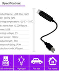 USB Star Projector Night Light With Bendable Arm, Portable Mood Maker For Car Interior And Home specifications image.