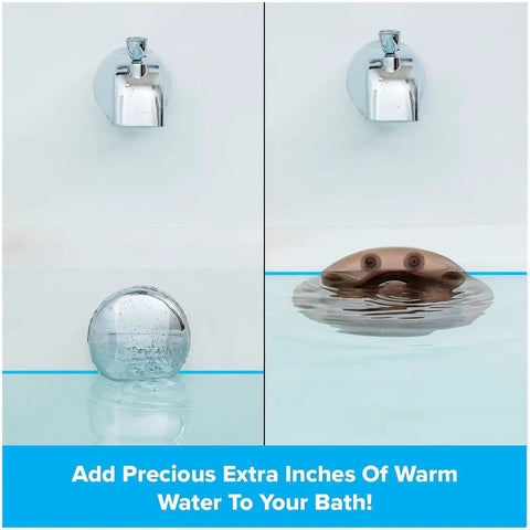 Bathtubs Drain Stoppers with Leakproof Designs, Clear in water, showing clear and brown stoppers for effective draining.